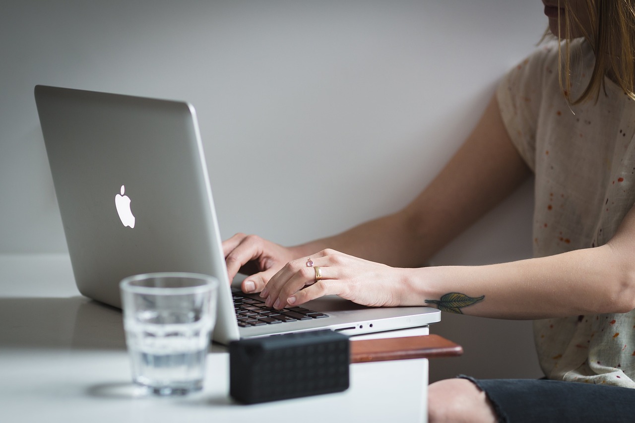 A professional working with her digital skills